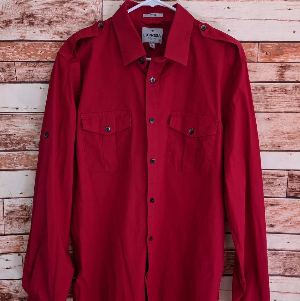 3/15$ Express Fitted button down shirt